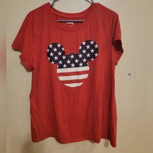 Womens Americana size Large Mickey Mouse Tee